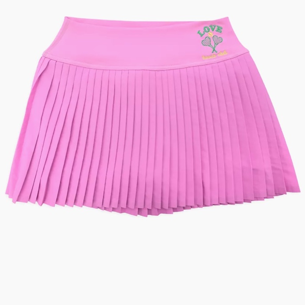 Girl's Iscream x Theme Love Tennis Racket
Embroidered Pleated Skort